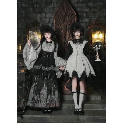 With Puji Letters and Poems-Craws Caw At Night Blouses Apron Skirt Underbust JSK OP Cape and Sets(Pre-Order/Full Payment Without Shipping)
